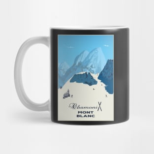 Mont Blanc, Chamonix, Travel Poster Mug